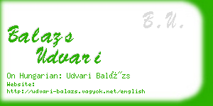 balazs udvari business card